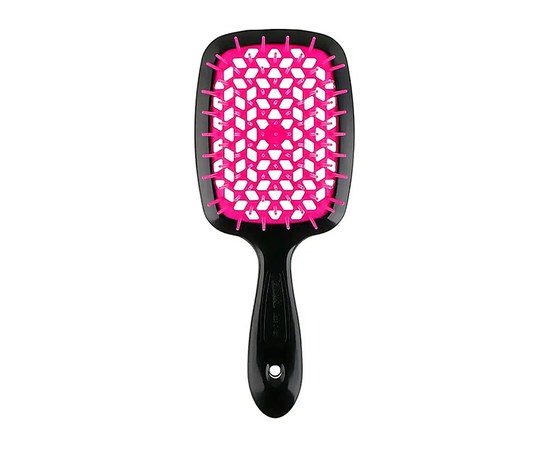Зображення  Щітка масажна для волосся Janeke Superbrush Black&Light Pink71SP226 FFL чорна з рожевим