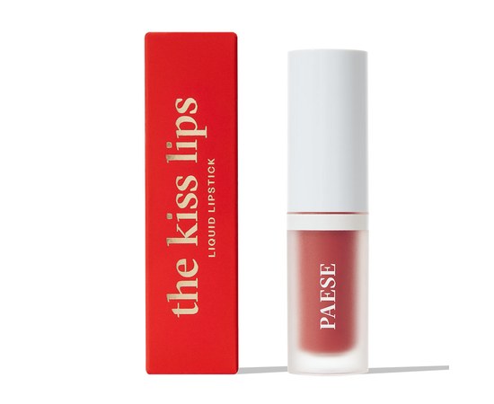 Изображение  Matte lipstick with vitamin E Paese The Kiss Lips Liquid Lipstick 02 nude coral, 3.4 ml, Volume (ml, g): 3.4, Color No.: 2