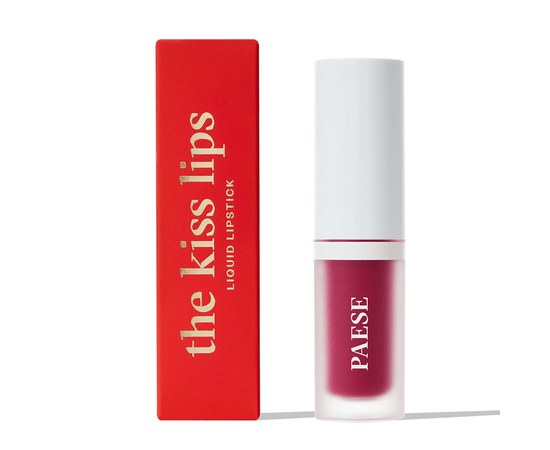 Изображение  Matte lipstick with vitamin E Paese The Kiss Lips Liquid Lipstick 05 raspberry red, 3.4 ml, Volume (ml, g): 3.4, Color No.: 5