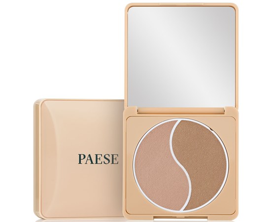 Изображение  Palette of compact bronzers 2 in 1 Paese Self Glow Bronzing Powder Light, 6 g