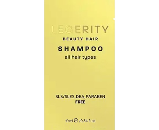 Зображення  Шампунь для всіх типів волосся Screen Legerity Beauty Hair Shampoo, 10 мл, Об'єм (мл, г): 10