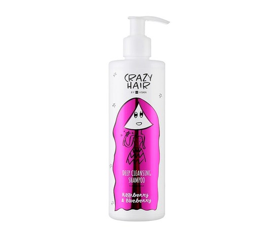 Зображення  Шампунь для глибокого очищення волосся HiSkin Crazy Hair Deep Cleansing Shampoo Scalp Balance з ароматом малини та чорниці, 300 мл