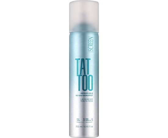 Изображение  Hairspray without gas of medium hold Screen Tattoo Medium Hold No Gas Hair Spray, 250 ml