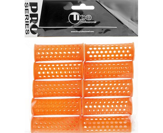 Зображення  Бігуді пластмасові TICO Professional (300104) Ø23 мм оранжеві, 10 шт