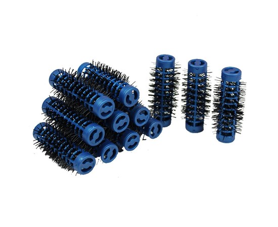Изображение  Hedgehog curlers TICO Professional (300300) 70 mm Ø18 mm blue, 12 pcs
