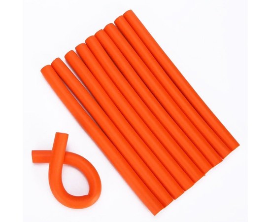 Изображение  Soft curlers TICO Professional (300204) 180 mm Ø20 mm orange, 10 pcs
