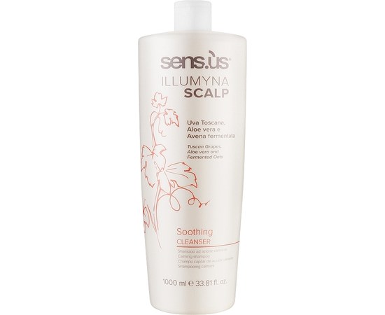 Изображение  Успокаивающий шампунь для волос Sensus Illumyna Scalp Soothing Cleanser Calming Shampoo, 1000 мл, Объем (мл, г): 1000