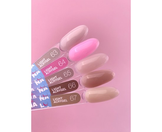 Зображення 4 Рідкий гель моделюючий для нігтів LUNAMoon Light Acrygel №65, 13 мл, Об'єм (мл, г): 13, Варіант: 65, Колір: Рожевий