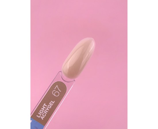 Изображение 3 Жидкий гель моделирующий для ногтей LUNAMoon Light Acrygel №67, 13 мл, Объем (мл, г): 13, Вариант: 67, Цвет: Молочный