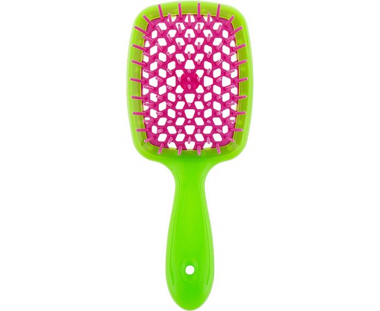 Изображение  Расческа для волос Janeke Superbrush Small Green&Pink 86SP234 VER салатовая с розовым