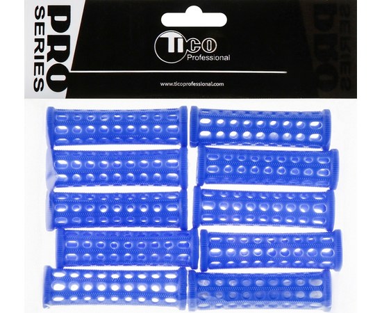 Зображення  Бігуді пластмасові TICO Professional (300105) Ø20 мм блакитні, 10 шт
