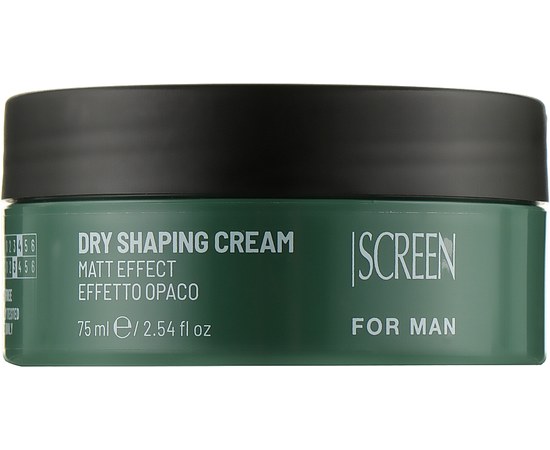 Зображення  Моделуючий крем для волосся з матовим ефектом середньої фіксації Screen For Man Dry Shaping Cream, 75 мл