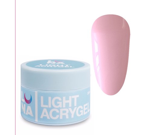 Изображение  Жидкий гель моделирующий для ногтей LUNAMoon Light Acrygel №16, 30 мл, Объем (мл, г): 30, Цвет №: 16, Цвет: Светло-розовый