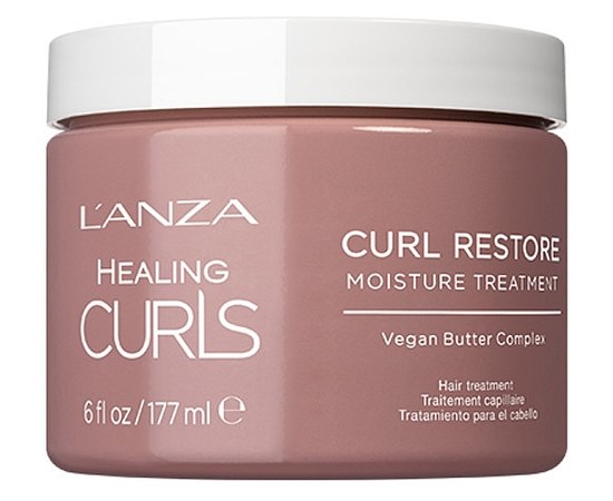 Зображення  Маска, що відновлює незмивна для кучерявого волосся L'anza Healing Curls Curl Restore Moisture Treatment, 177 мл, Об'єм (мл, г): 177