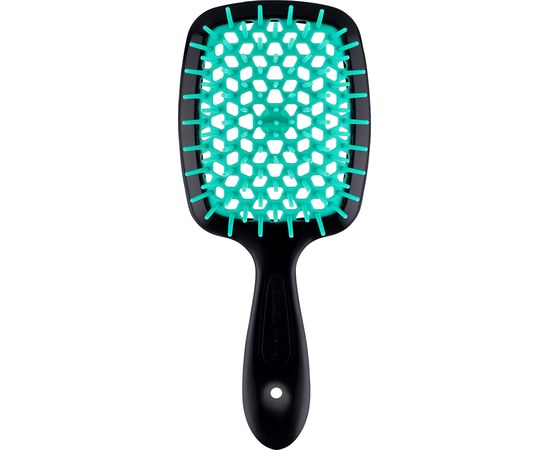 Зображення  Щітка масажна для волосся Janeke Superbrush Small Black&Turquoise 71SP234 TFF чорна з бірюзовим