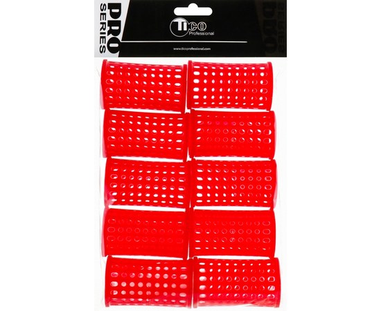 Изображение  Plastic curlers TICO Professional (300100) Ø40 mm red, 10 pcs