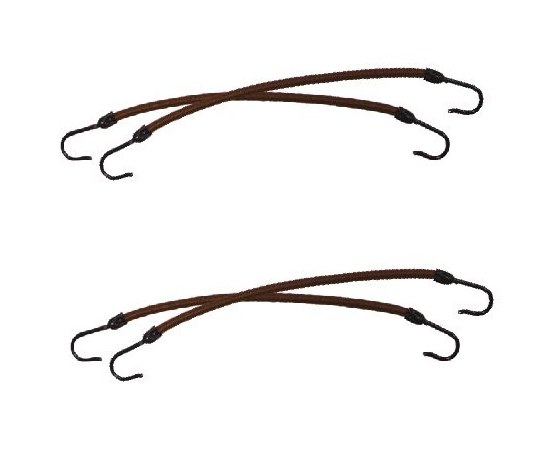 Изображение  Резинки для волос с крючком TICO Professional (300902) коричневые 13 см, 6 шт