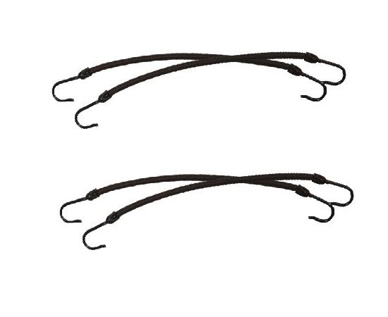 Изображение  Hair elastic bands with hook TICO Professional (300901) black 13 cm, 6 pcs