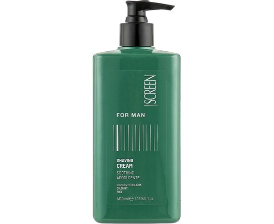 Зображення  Крем для гоління без піни Screen For Man Shaving Cream, 400 мл, Об'єм (мл, г): 400