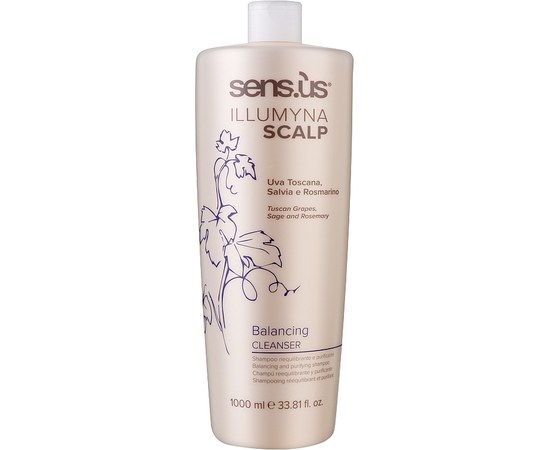 Изображение  Балансирующий и очищающий шампунь для волос Sensus Illumyna Scalp Balancing Cleanser Balancing and Purifying Shampoo, 1000 мл, Объем (мл, г): 1000