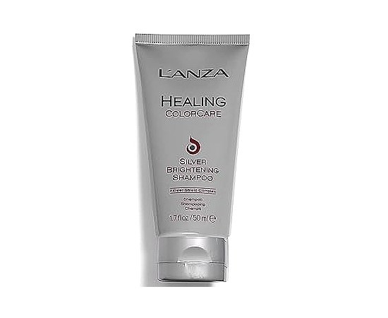 Изображение  Шампунь для устранения желтизны L'Anza Healing ColorCare Silver Brightening Shampoo, 50 мл
