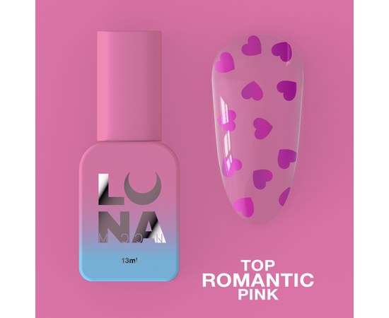 Изображение  Top for gel polish LUNAMoon Top Romantic Pink, 13 ml, Volume (ml, g): 13, Color No.: Pink