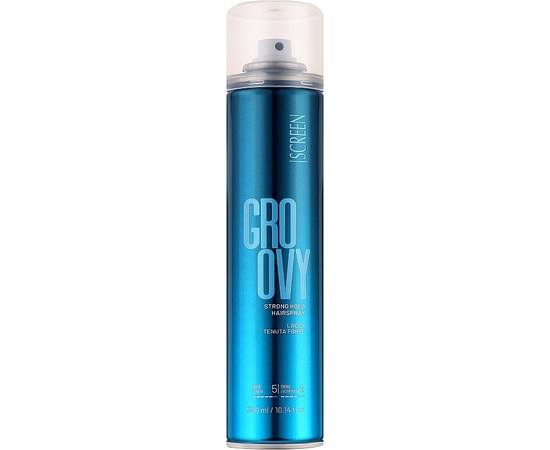 Зображення  Лак для волосся сильної фіксації Screen Groovy Strong Hold Hair Spray, 300 мл, Об'єм (мл, г): 300