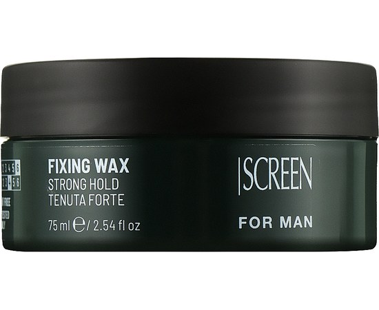 Изображение  Strong hold modeling wax for men's hair Screen For Man Fixing Wax, 75 ml