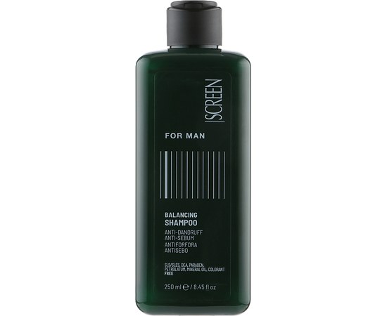 Изображение  Men's shampoo balancing against dandruff and seborrhea Screen For Man Balancing Shampoo, 250 ml, Volume (ml, g): 250