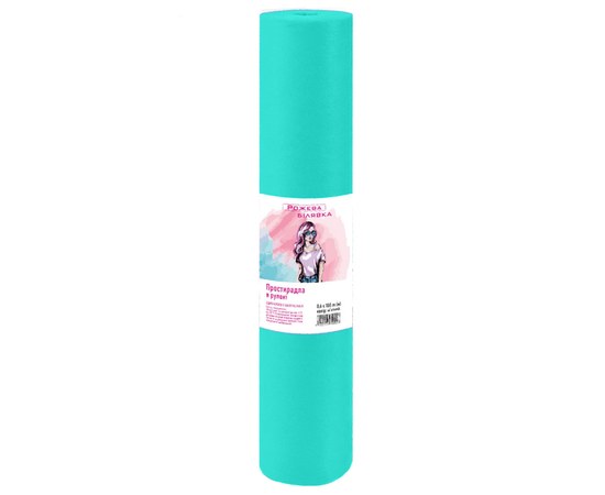 Изображение  Disposable spunbond sheets Pink Blonde 0.6x100 m (1 roll) mint, Sheet size: 60cm*100m, Color: Мятный