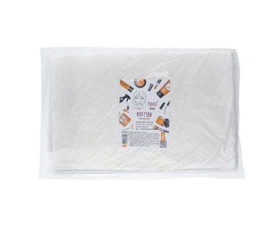 Изображение  Disposable polyethylene apron Panni Mlada 0.8x1.25 m (100 pcs/pack) white