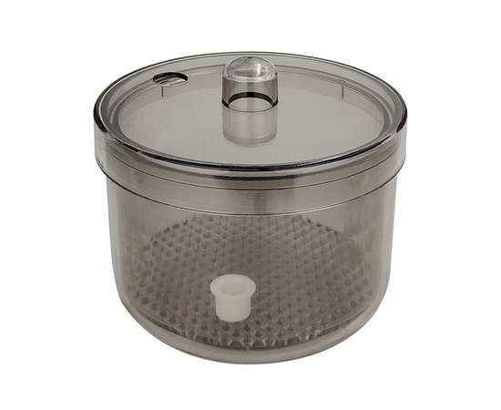Изображение  Round container for disinfection and storage of cutters 200 ml, transparent gray
