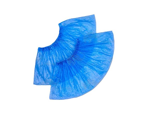 Зображення  Бахіли поліетиленові Polix Pro&Med 3 г 40х14 см (100 шт/пачка) блакитні