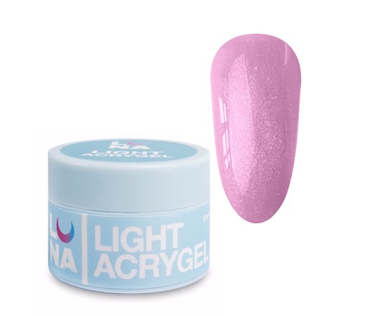 Изображение  Liquid modeling gel for nails LUNAMoon Light Acrygel No. 53, 30 ml, Volume (ml, g): 30, Color No.: 53, Color: Light pink
