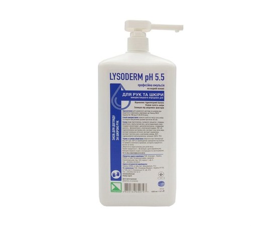 Изображение  Lysoderm pH 5.5 1000 ml - hand and body care cream, Blanidas, Volume (ml, g): 1000