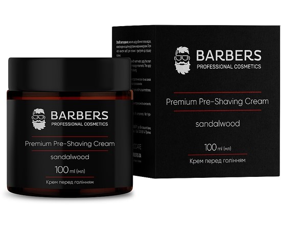 Изображение  Barbers Pre-Shaving Cream Sandalwood, 100 ml