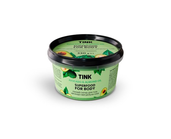 Изображение  Скраб для тела пенный "Авокадо и миндальное масло" Tink Superfood For Body Avocado & Almond Oil, 330 г