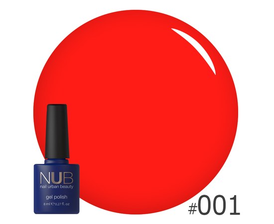 Изображение  Gel polish for nails NUB 8 ml No. 001, Volume (ml, g): 8, Color No.: 1