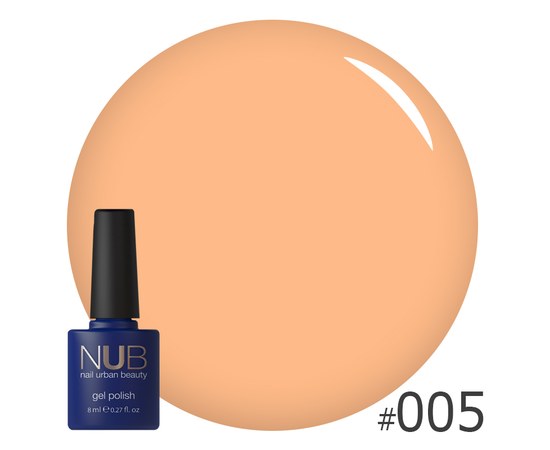 Изображение  Gel polish for nails NUB 8 ml No. 005, Volume (ml, g): 8, Color No.: 5