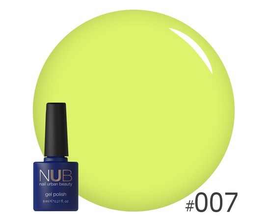Изображение  Gel polish for nails NUB 8 ml No. 007, Volume (ml, g): 8, Color No.: 7