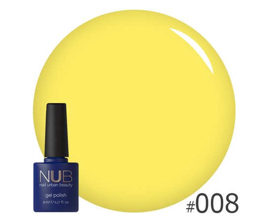 Изображение  Gel polish for nails NUB 8 ml No. 008, Volume (ml, g): 8, Color No.: 8