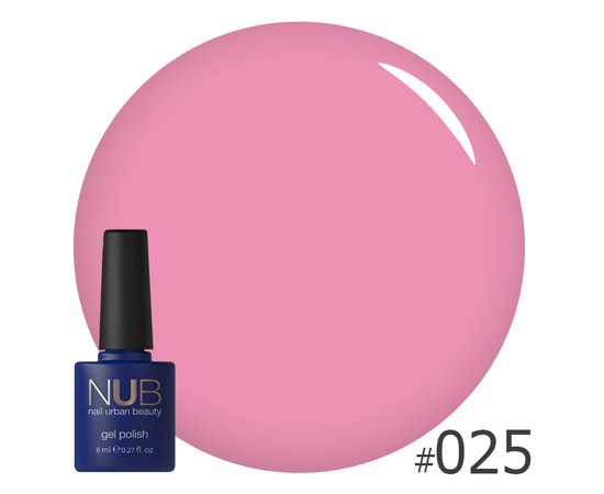 Изображение  Gel polish for nails NUB 8 ml № 025, Volume (ml, g): 8, Color No.: 25
