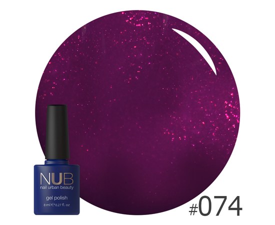 Изображение  Gel polish for nails NUB 8 ml № 074, Volume (ml, g): 8, Color No.: 74