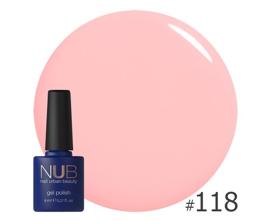 Изображение  Gel polish for nails NUB 8 ml № 118, Volume (ml, g): 8, Color No.: 118
