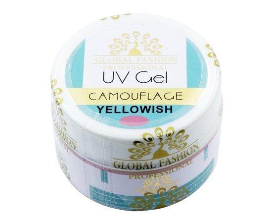 Изображение  Modeling gel for nails Global Fashion UV Gel Yellowish 15 ml