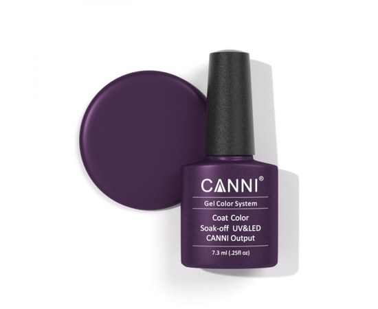 Изображение  Gel polish CANNI 213 deep purple with microshine, 7.3 ml, Volume (ml, g): 44992, Color No.: 213