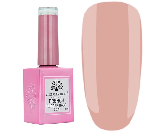 Изображение  Base for gel polish Global Fashion 15 ml French Rubber Base № 03, Color No.: 3