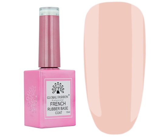 Изображение  Base for gel polish Global Fashion 15 ml French Rubber Base № 07, Color No.: 7