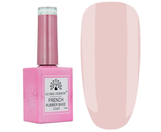 Изображение  Base for gel polish Global Fashion 15 ml French Rubber Base No. 11, Color No.: 11