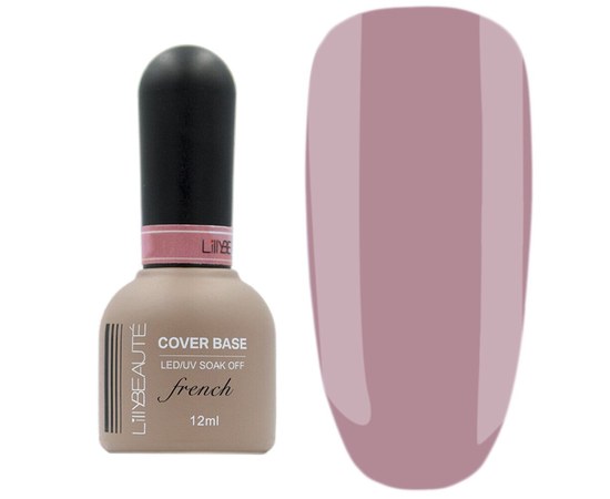 Изображение  Base for gel polish Lilly Beaute 12 ml Cover Base Soak off French – 004, Color No.: 4